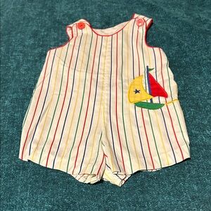 Striped Sailboat Kids One Piece